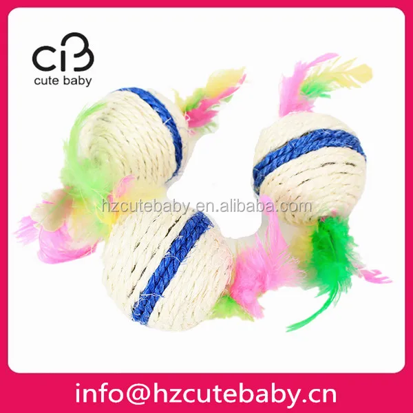Wholesale motion activity kitten toys sisal cat scratching ball toy