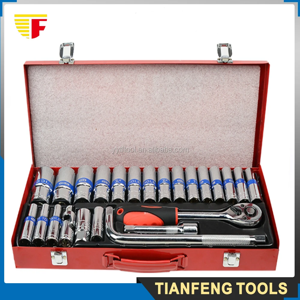 24 pcs deep sockets set Hardware tools 1/2 inch mechanics tool set