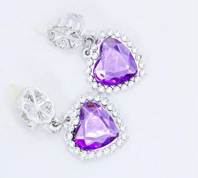 Girls Plastic Crown+Magic Wand+earring  +ring   Princess Dress Accessory Set