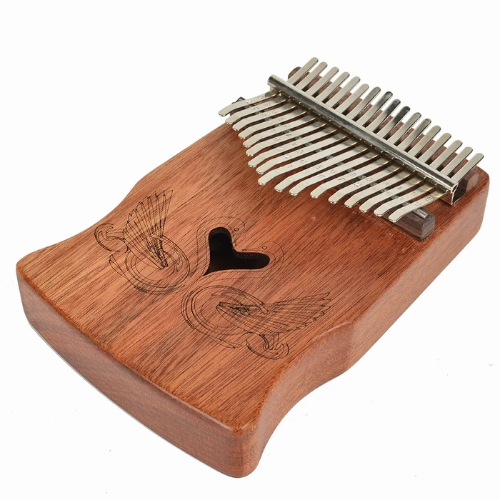 China 17 Keys Solid Wood Musical Instrument Kalimba
