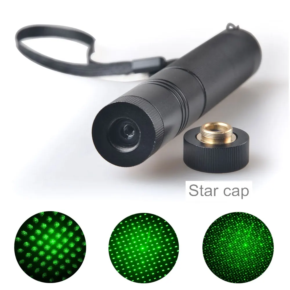 handheld 532nm 50mw burning focusable green laser point with key for sale
