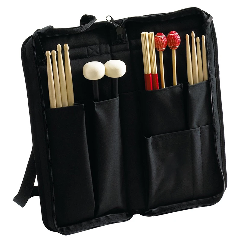Custom classic drum stick bag mallet pouch with outside pocket and floor tom hooks
