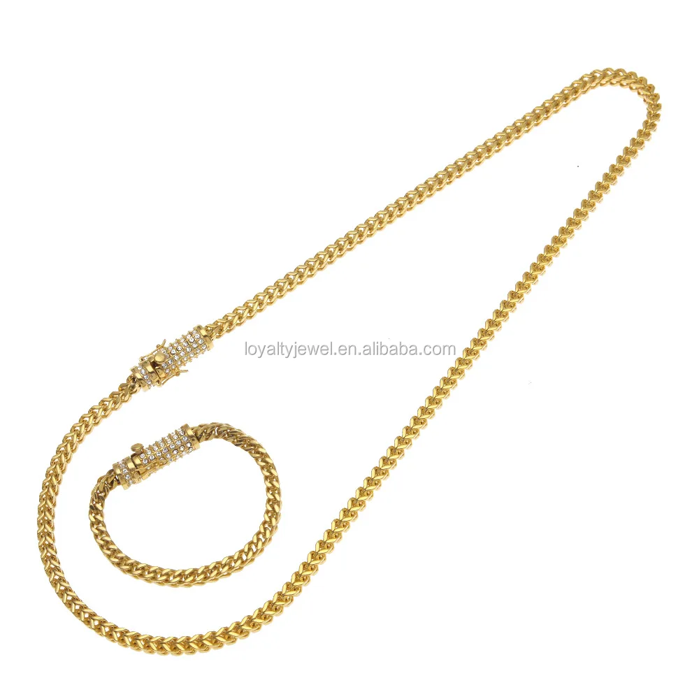 Hip Hop chain Franco Chain Necklace Dubai 14KGold plated Chain for Men