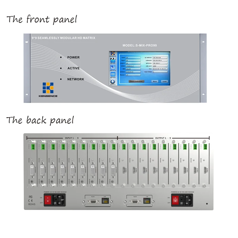 kensence modular seamless video conference video wall controller 9x9 matrix switcher