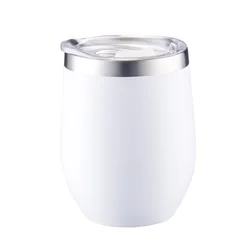 Hot Selling Single Wall Egg Shape Stainless Steel Wine Cup 18 oz Unbreakable Water Cups Coffee tumbler with straw whosale