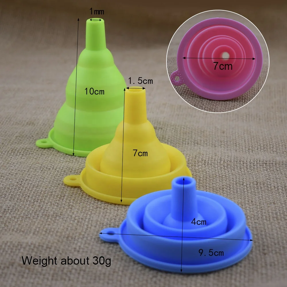 Silicone Collapsible Funnel Cooking Tool Kitchen Funnel  Silicone Foldable Funnel