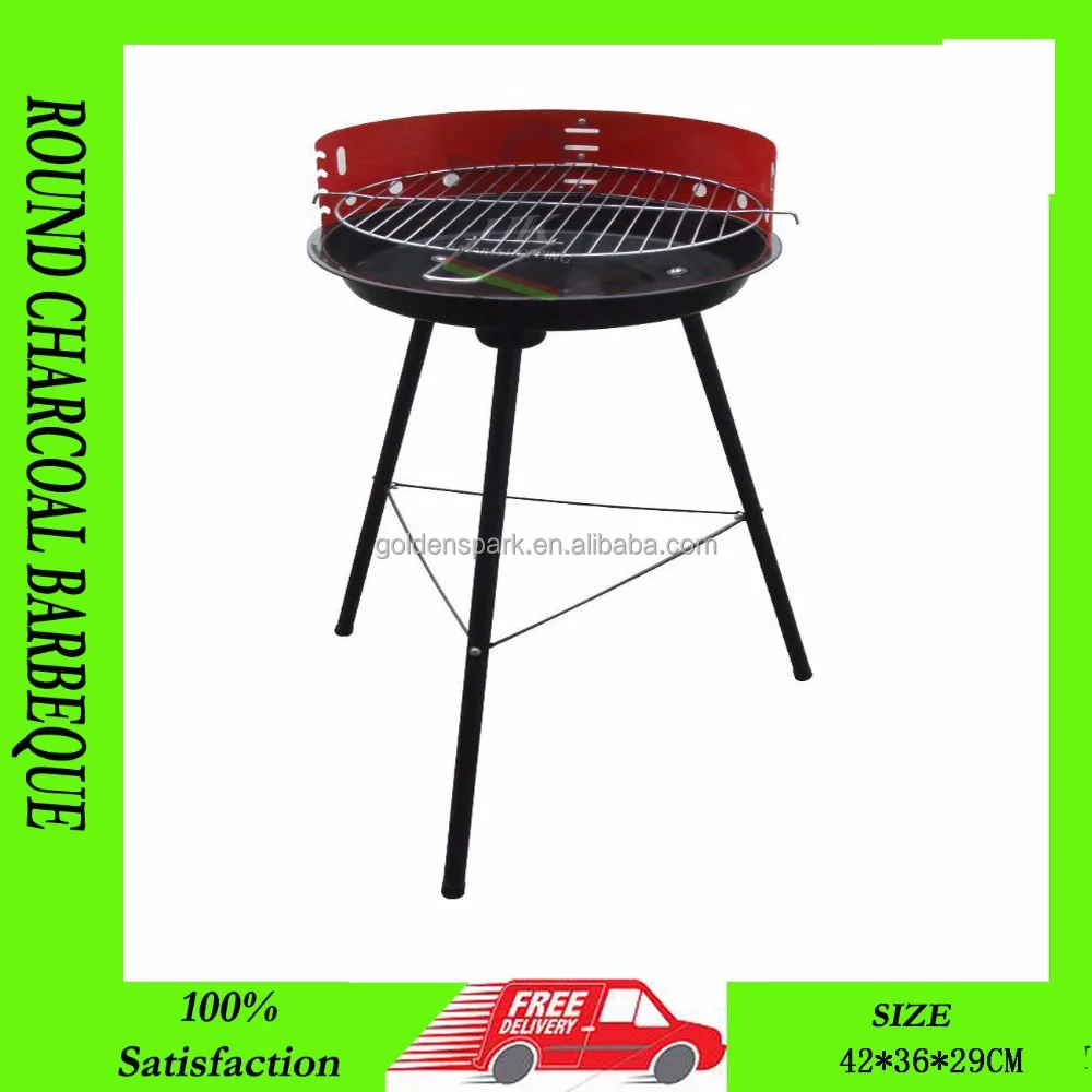 Portable Adjustable Round Barbecue BBQ Charcoal Grill
