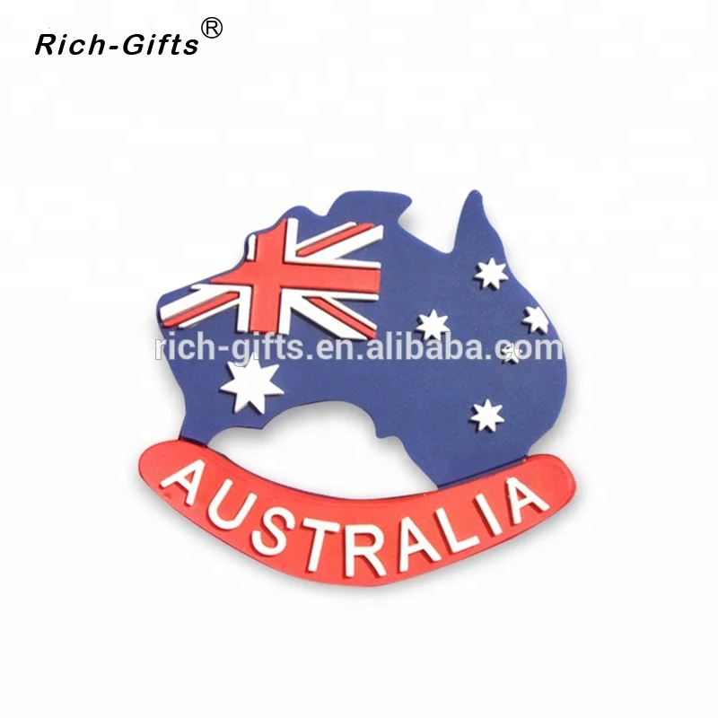 Custom country shaped map fridge magnet for Australia Souvenir
