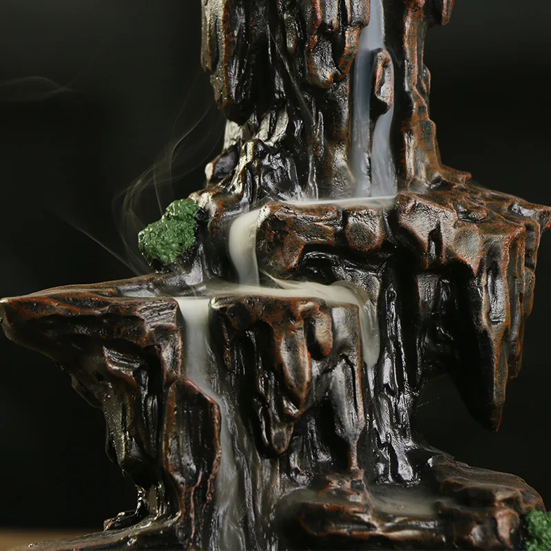 APHACATOP creative resins waterfall backflow incense burner  home dector cone incense holder