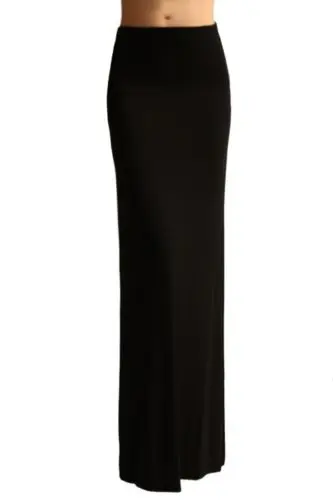 New Summer Latest Long Skirt Models Design Rayon Solid Maxi Full Length High Waist Fold Over Skirt for Women