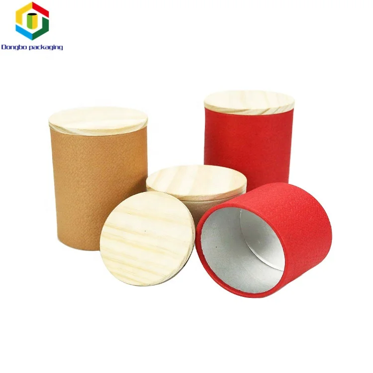 Latest New Design Paper Tube With Metal Lid Cardboard Round Box For Chinese Tea Gift Box