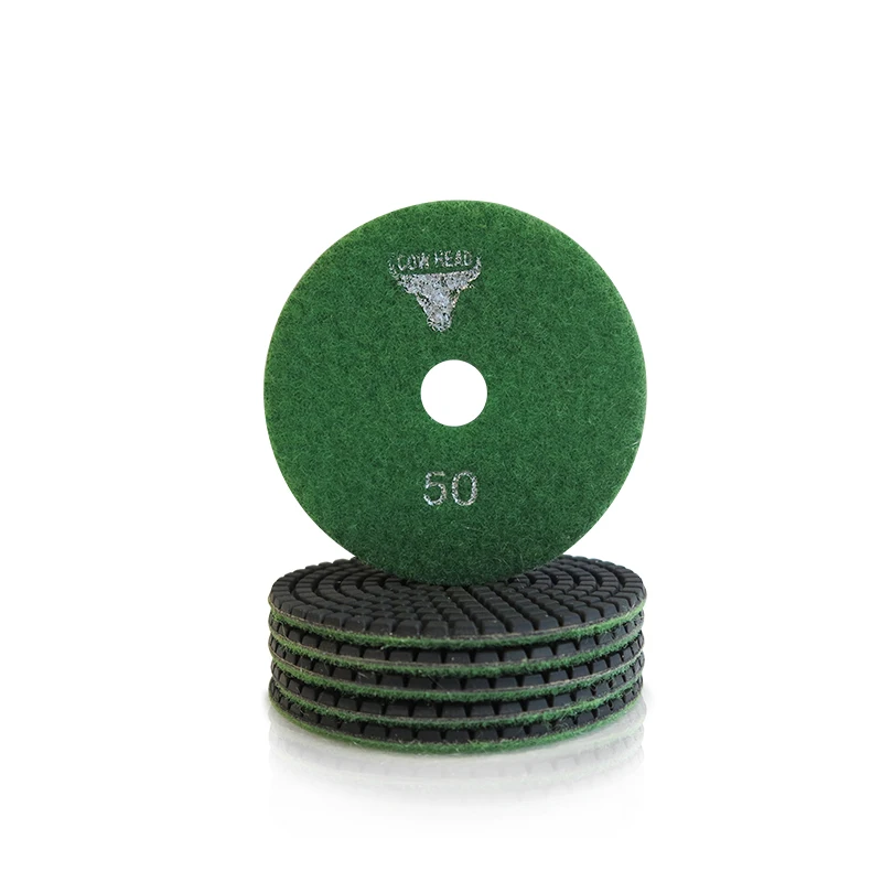 Супер Блестящий 4-дюймовый алмазный шлифовальный и полировальный коврик из