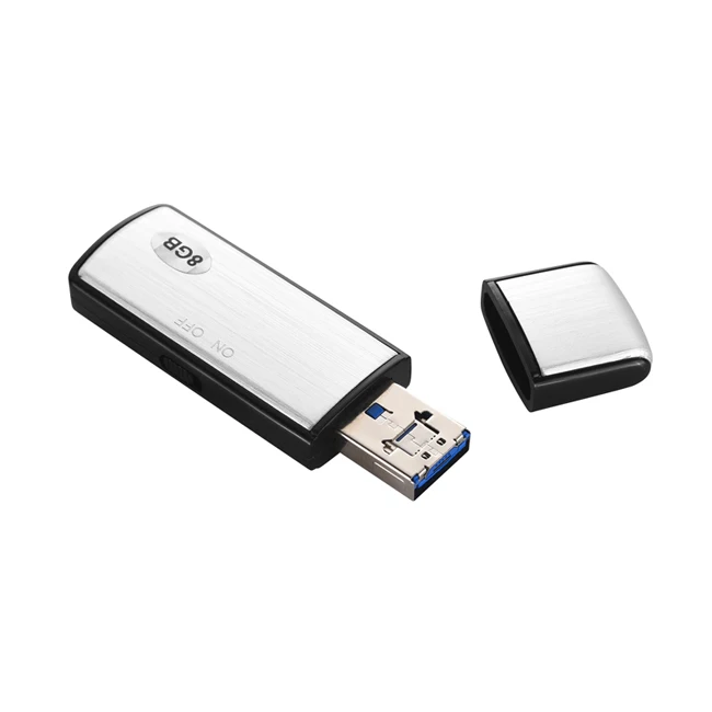 Voice Recorder Mini Voice Recorder OTG with 8GB USB Flash Drive/90 Hours Recording Capacity Small Audio Dictaphone