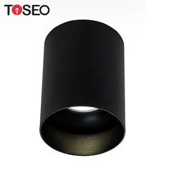 Cylinder Gu10 Commercial Spotlight 7W Sand Black Adjustable Surface Mounted Downlight