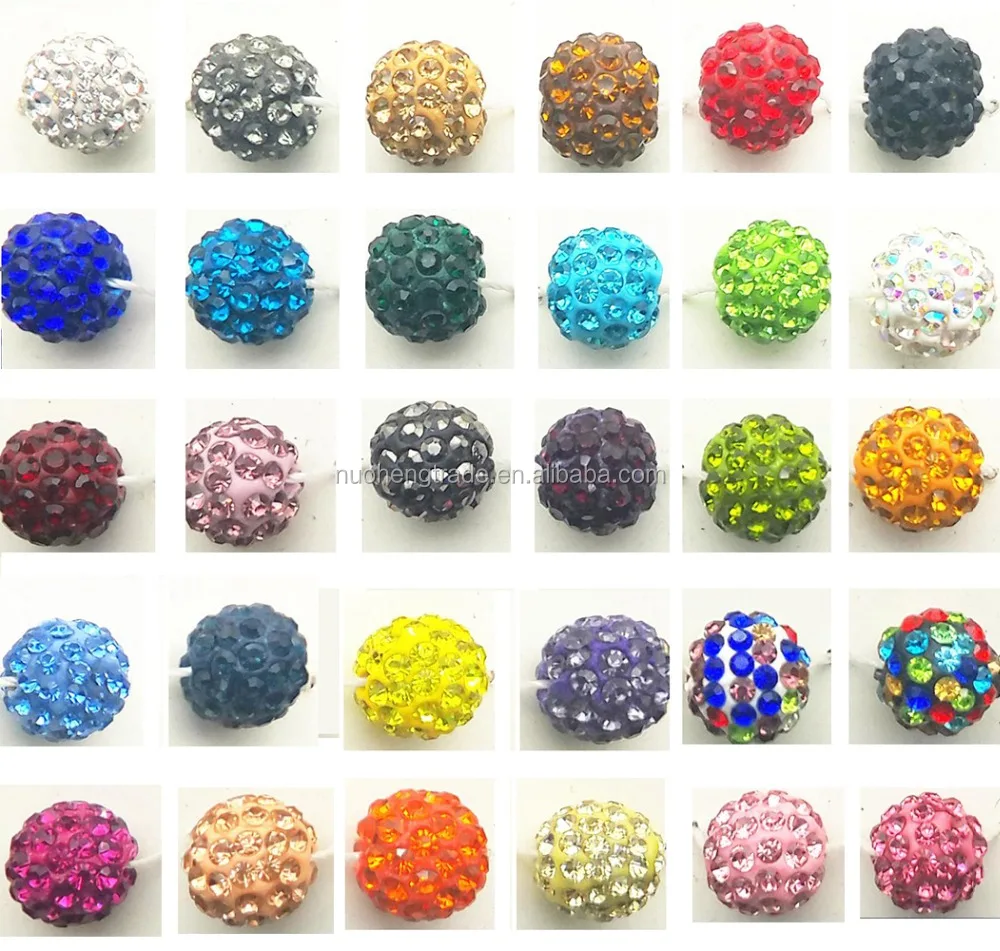 6mm/8mm/10mm/12mm/14mm Diamond CZ Pave Clay Beads For Bracelet Spacer