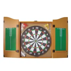 Indoor Game Unique Solid Wood Dartboard Cabinet for Paper Dart Boarnd And Sisal Bristle Dartboard