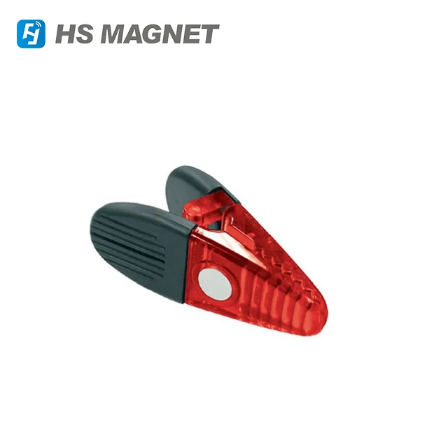 HS Magnetics 8 Assorted Transparent Color Magnetic Bag Clips Plastic Clip