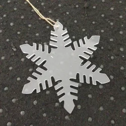 Christmas Decoration Acrylic Hanging Craft Silver Mirror Acrylic Snowflake Tree Ornaments