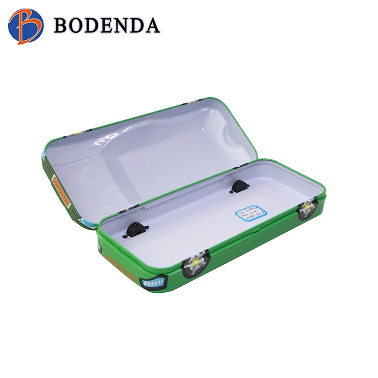 Metal car shape school pencil case tin box