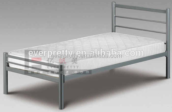 Home Furniture Iron Single Bed Metal Bed with Headboard