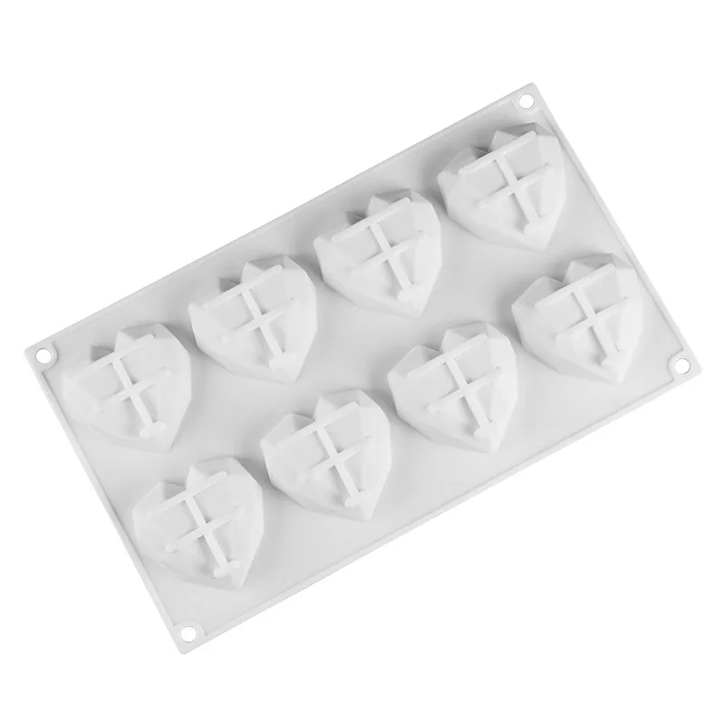 Custom heart shape diamond cake Baking silicone epoxy resin cake supplies Molds