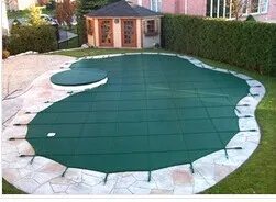 Customizable Pvc Hard Mesh Outdoor Safety Green Color Winter Pool Cover For Above Ground Swimming Pool