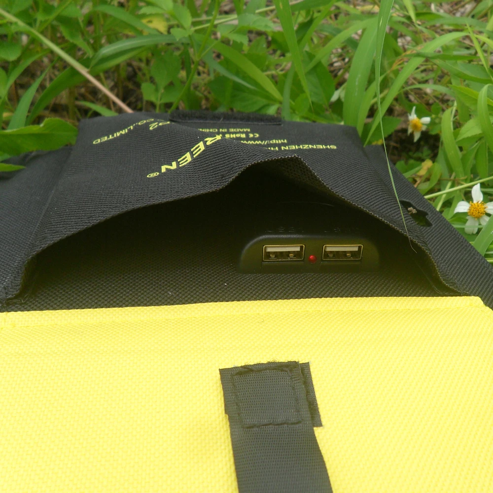 
Universal solar charger panel mobile power bank with bag 