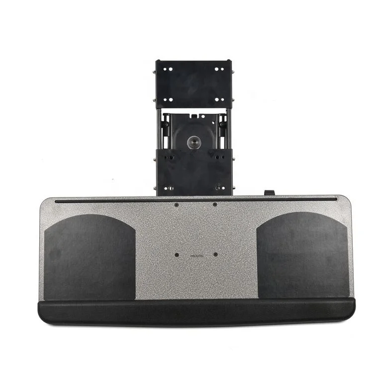 Sit stand adjustable metal clip on clamp tray keyboard trays under desk