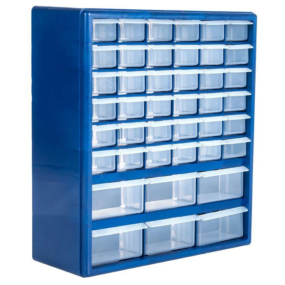 High Quality Toolbox Plastic Cabinet Multi-grid Drawer type Storage Box Tool Case Components Box Building Blocks Parts Box