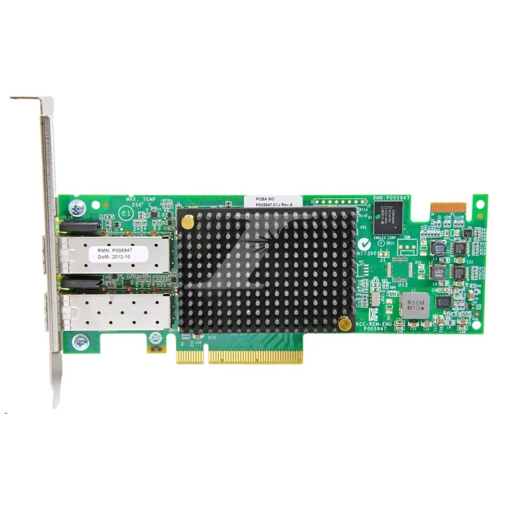 New Broadcom Emulex LPE16002 16GB Dual Channel PCI-E Channel Host Bus Adapter w/ Finisar SFPs HBA