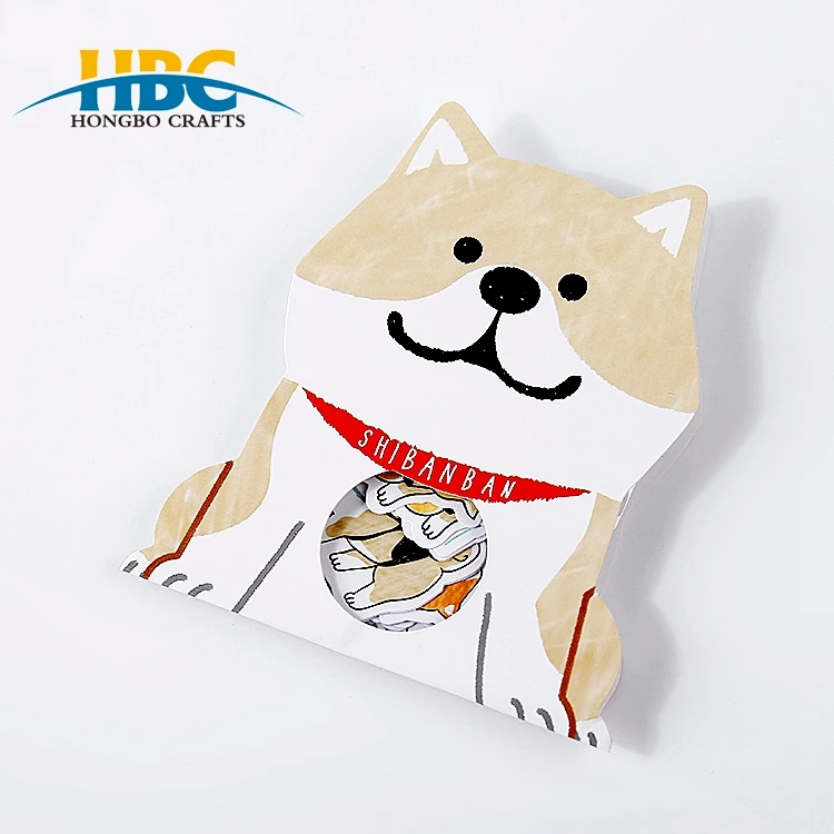 Funny animal shaped star shaped sticky note pad / dog shape sticky notes
