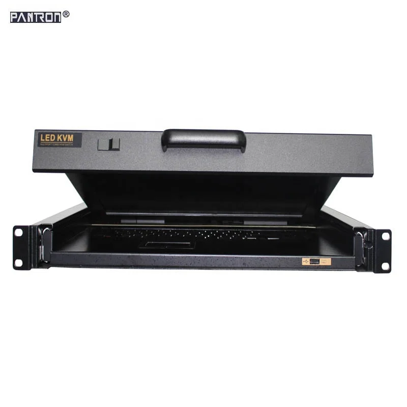 17 inch 1U rack mount keyboard control monitor kvm console VGA KVM extender  8 Port USB ps2  KVM switch