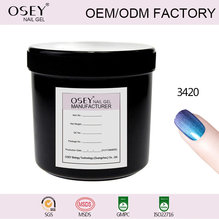 
OSEY Wholesale Long Lasting colorful organic nail chameleon gel polish Builder nail gel 