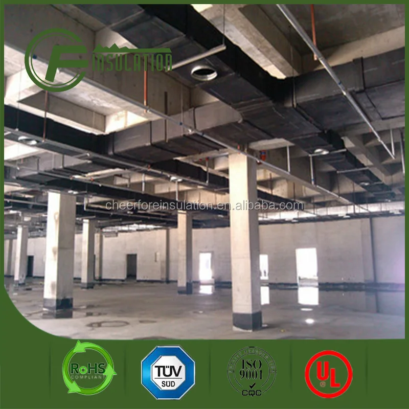Installation esay insulation foam high moisture resistance insulation coefficient material with embossed aluminum foil for air duct