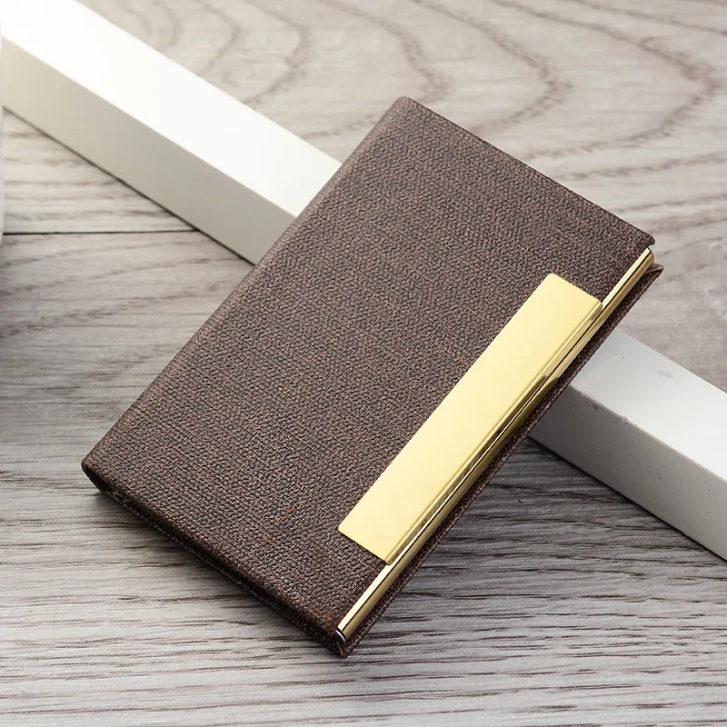 High end leather Cardcase/business cardholder,  case/Commerce brown leather travel document case