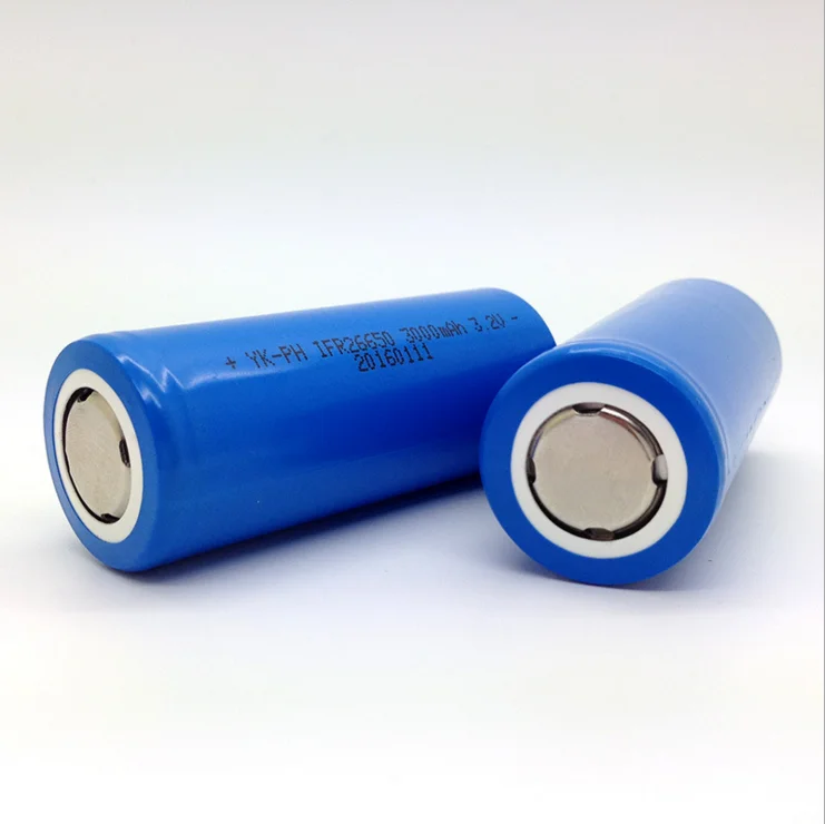 
2000th Deep Cycle Lithium Iron Phosphate 3.2V 3000mAh 26650 Battery 