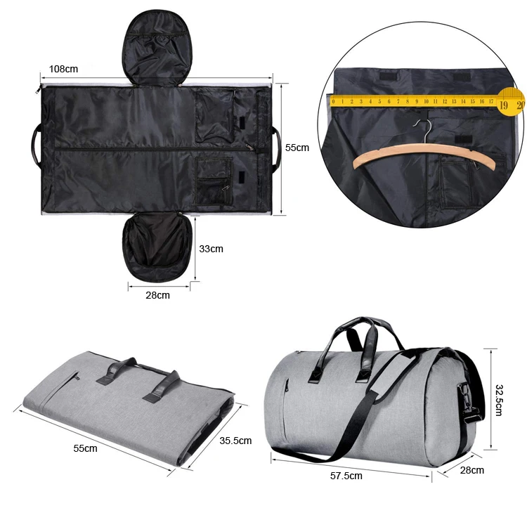 Versatile Business Travel Bags Companion: Foldable & Convertible 2-in-1 Garment Bags for Seamless On-The-Go Fashion Protection