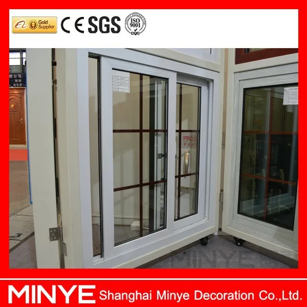 decorative design Plastic steel UPVC sliding window pvc plastic windows
