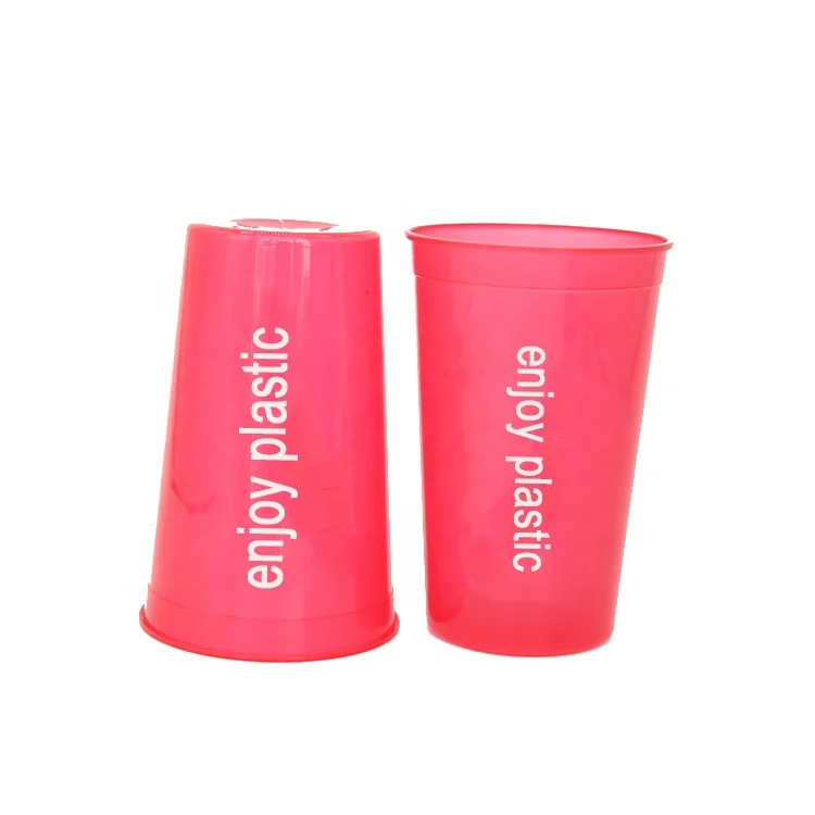 Custom Logo Plastic Drinking Cups Party Stadium Cups with Lid