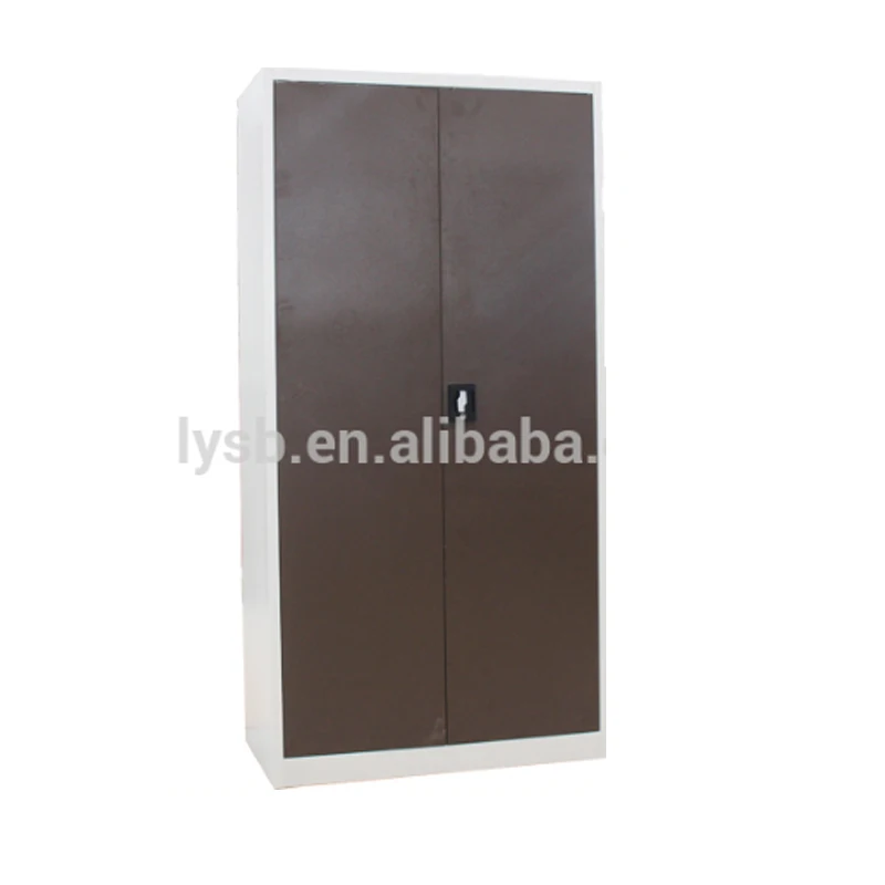 
knock down design safe box inside double swing doors steel clothes cabinet,2 door wardrobe closet 