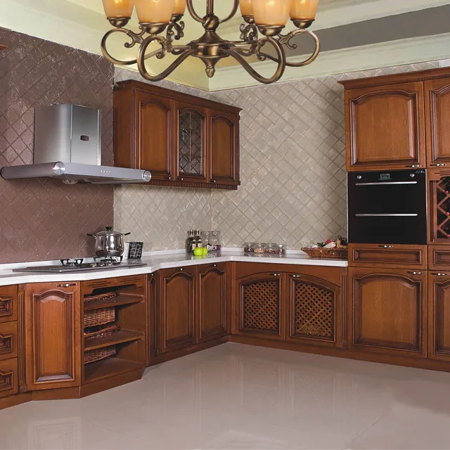 
Customized self assemble American classic wooden kitchen cabinets 