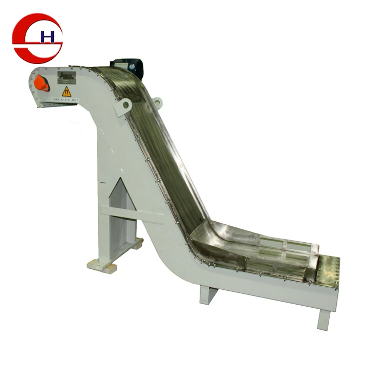 Magnetic plate form scraps excluding machine chip conveyor