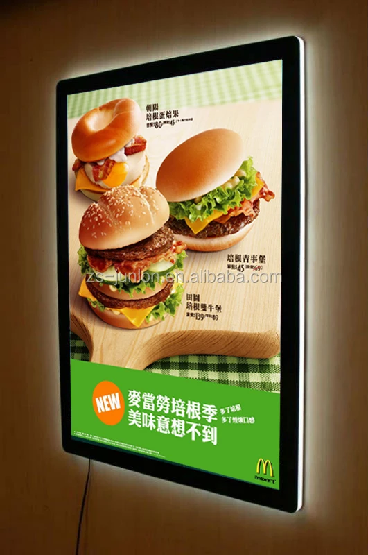 Магнитная Хрустальная СВЕТОДИОДНАЯ вывеска панель меню kfc mcдональд