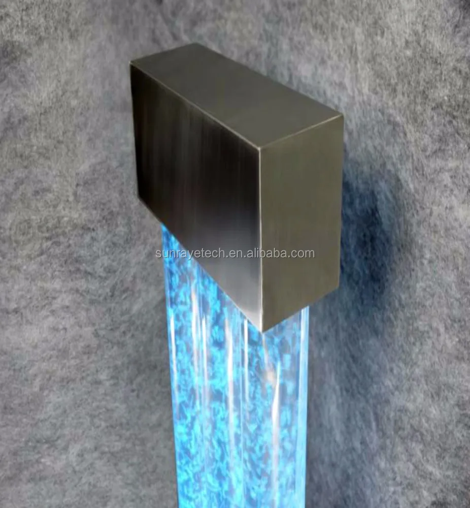 
LED Tabletop bubble column with stainless steel base decoration for ceremony holiday show banquet 