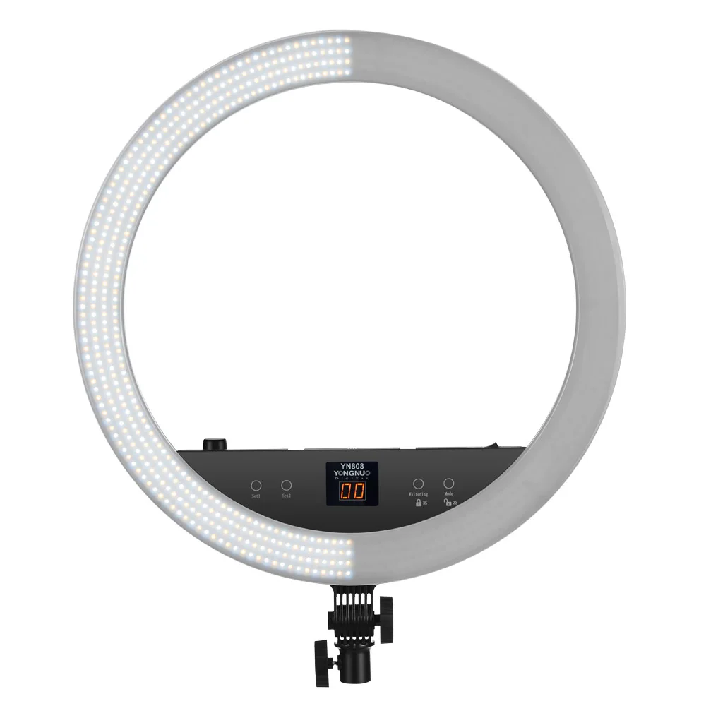 
YONGNUO Photo Studio Accessories YN808 Selfie Ring Light with Wireless Remote, Cell Phone Holder Stand for Live Stream/Makeup 