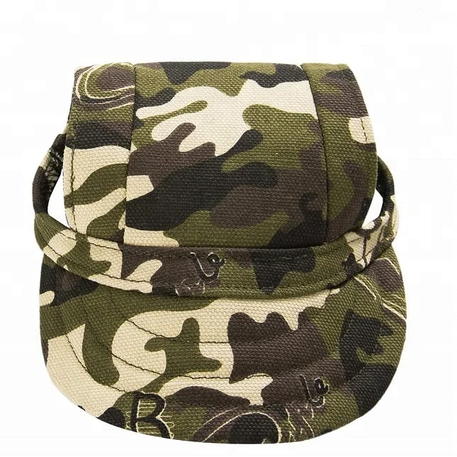 
Hot Selling Pet Sun Hat Dog Canvas Visor Cap with Ear Holes and Adjustable Chin Strap for Pets 