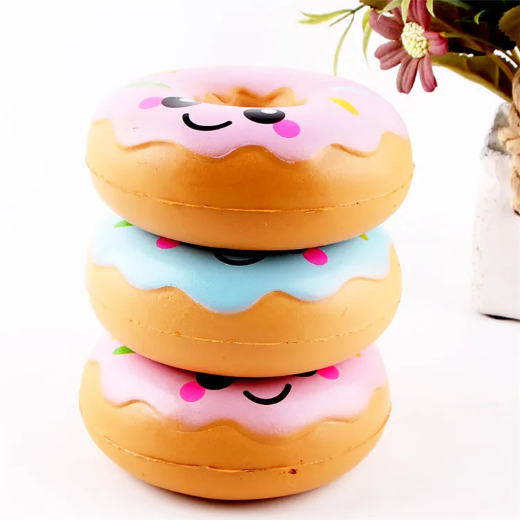 eco-friendly promotional gifts PU foam squishy toys soft slow rising toys donuts shape stress ball kids toys