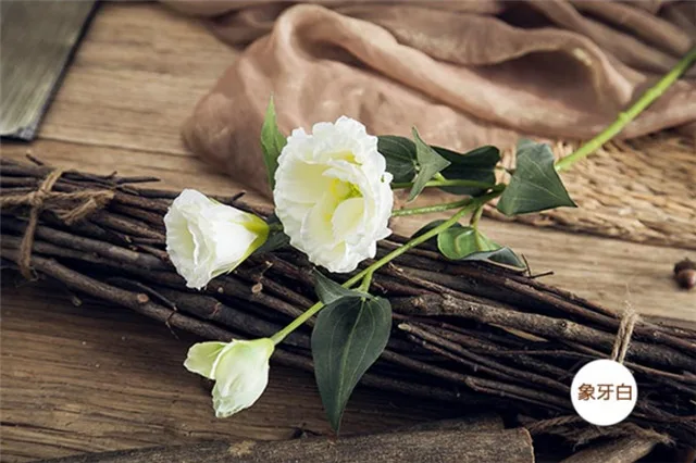 Top quality 3 heads silk artificial lisianthus flower