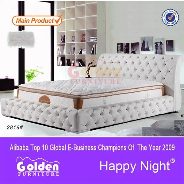 2819# alibaba горячие продажа люкс императрицы белая коёа алмаза кровать