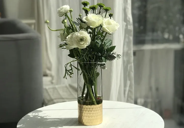 Wedding Centerpiece Tall Clear Glass Cylinder Vase